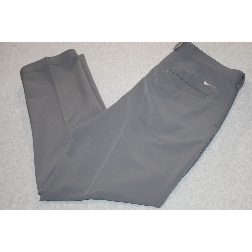 Nike Golf Tour Performance Men 34x30 Gray Dri-FIT Flat Front Chino Pants **